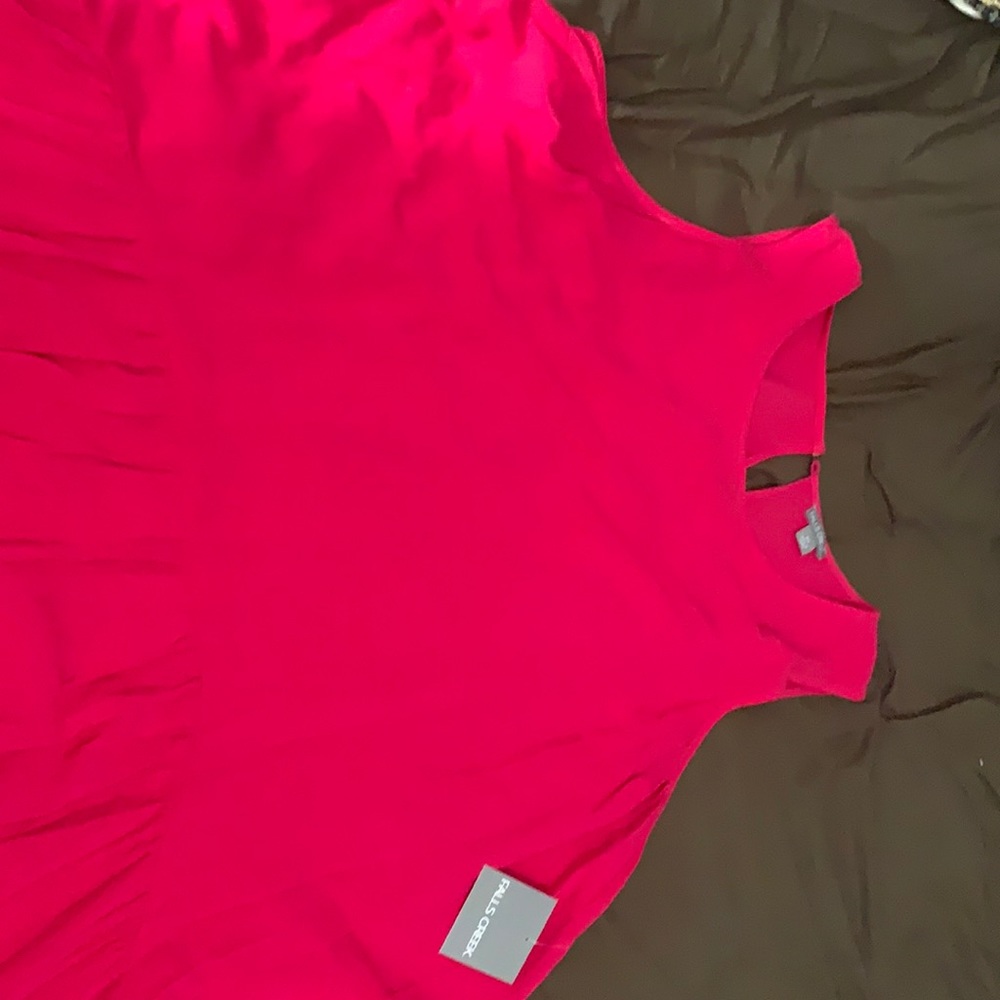 Falls creek Big size dress sleeveless pink color